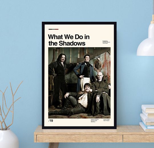 What We Do In The Shadows Tv Poster, Retro Movie Poster, Minimalist Art, Vintage Poster, Movie Poster, Modern Art, Wall Decor