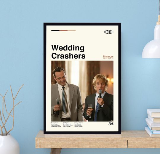 Wedding Crashers Movie Poster, David Dobkin, Movie Poster, Vintage Poster, Modern Art, Midcentury Art, Film Poster, Wall Decor