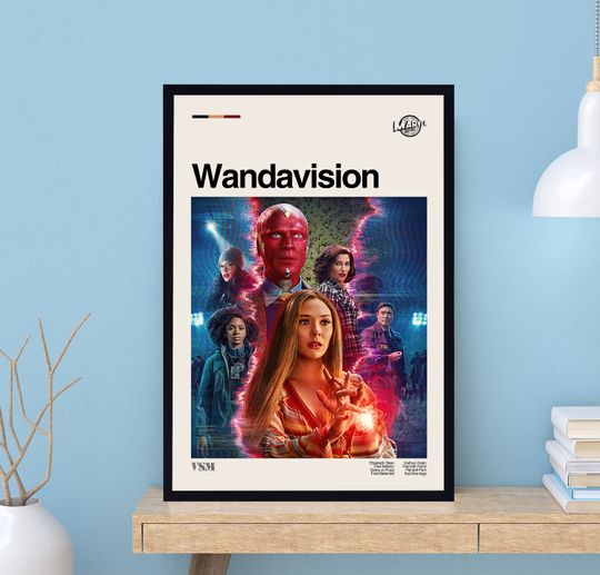 Wandavision Tv Poster, Tv Series Poster, Marvel Poster, Retro Poster, Minimalist Art, Vintage Poster, Movie Poster, Modern Art, Wall Decor