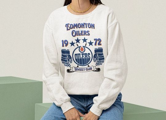 Discover Edmonton Oiler, Vintage Edmonton Oiler Sweatshirt T-Shirt, Oilers Sweater, Oilers T-Shirt, Hockey Fan Shirt
