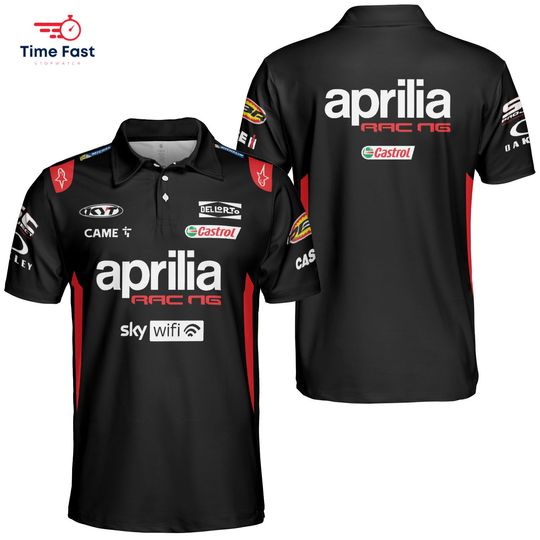 Aprilia Team Racing Men's 3D Printed Polo Shirt, 3D Shirt For Men And Women, Gift For Dad, Gift For Him, Gift Birthday All Size