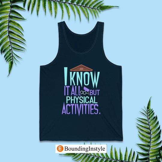 Ralph Breaks the Internet Running Tank Top, I Know it All But Physical Activities, KnowsMore Disney Tank Top, rundisney Costume, Summer Cotton Sleeveless Clothing, Merch for Fans, Gift Ideas