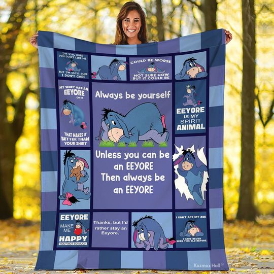 Eeyore Blanket Winnie The Pooh Eeyore Fleece Blanket Winnie The Pooh Eeyore Birthday Gifts Eeyore Christmas Gifts