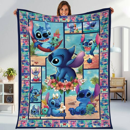 Stitch Blanket Lilo Stitch Fleece Blanket Stitch Birthday Gifts Stitch Christmas Gifts For Kids Magic Kingdom Blanket