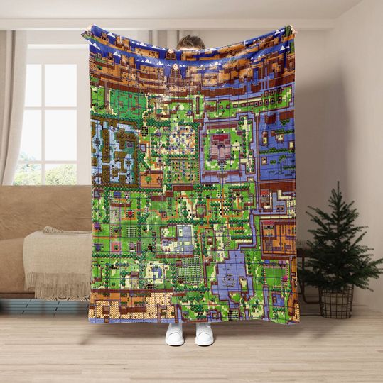 The Legend of Zelda Tears of the Kingdom Blanket | The Legend of Zelda Eeyore Fleece Blanket | Zelda Video Game Throw Blanket Bed Couch Sofa
