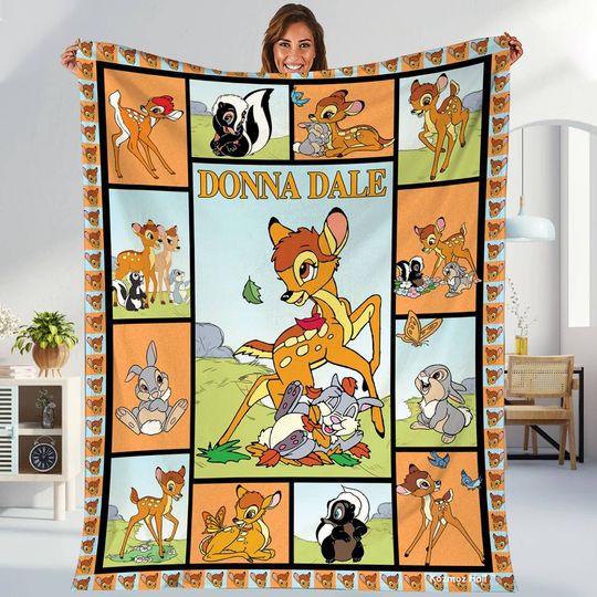 Personalized Bambi Blanket | Bambi Fleece Blanket | Bambi Birthday Blanket | Magic Kingdom Bambi Christmas Gift