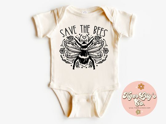 Save the Bees Baby Onesies - Cute, Beekeeper, Bee Farmer, Apiary, Bee Gift, Bee Mom