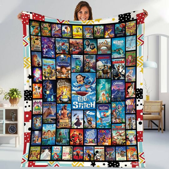 Disneyland Movies Blanket Mickey And Friends Fleece Blanket Princess Movie Blanket Magic Kingdom Birthday Gifts Christmas Gif