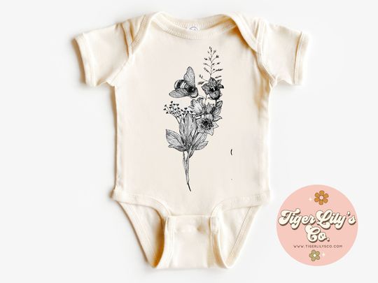 Pollinating Bee Baby Onesies - Cute, Boho, Beekeeper, Bee Farmer, Bee Gift