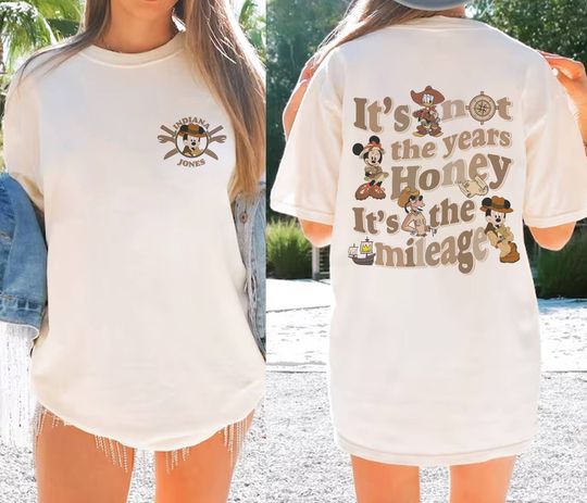 Two-Sided Vintage Mickey Indiana Jones Shirt | Mickey and Friends Indiana Jones Adventure Shirt | Mickey Ride Shirt | Family Trip Shirt