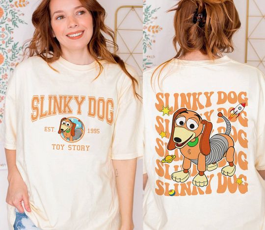 Toy Story Pixar Characters Groups 2 Sided Shirt | Toy Story Slinky Dog Shirt | Disneyland Shirt | Family Vacation Shirt | Disney Short Sleeve Shirt