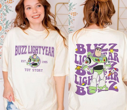 Toy Story Pixar Characters Groups 2 Sided Shirt | Toy Story Buzz Lightyear Shirt | Disneyland Shirt | Family Vacation Shirt | Disney Short Sleeve Shirt