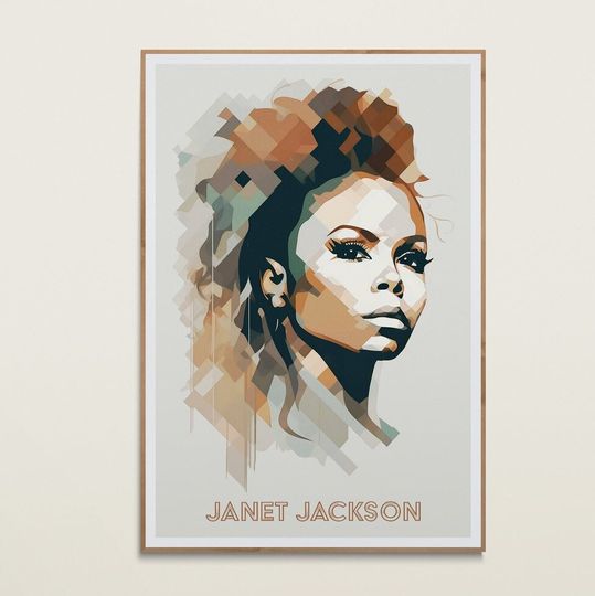 Janet Jackson Print | Music Wall Art | Pop Singer | Janet Jackson Wall Art  Minimalist Poster, Fan gifts, unframed poster