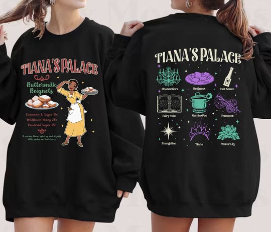 The Princess And The Frog Tiana's Palace Sweatshirt| Princess Tiana Shirt, Tiana The Frog Shirt, Princess and The Frog, Tiana Est 2010 Shirt