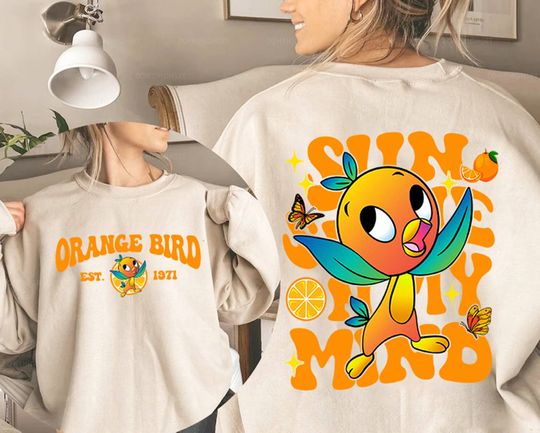 Vintage Epcot Orange Bird Sweatshirt| Orange Bird Hello Sunshine Shirt | Family Vacation | Magic Kingdom Birthday Gifts For Kid