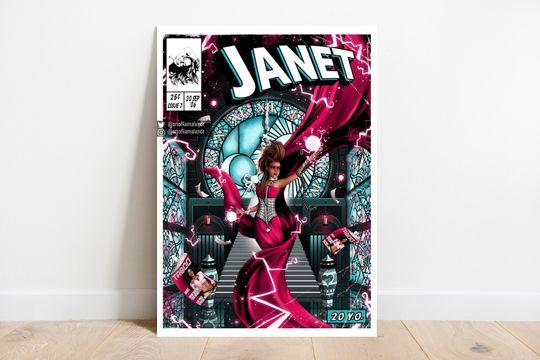Janet Jackson Print Cover Art  Minimalist Poster, Birthday Gifts, Home Decor, Fan gifts, unframed poster