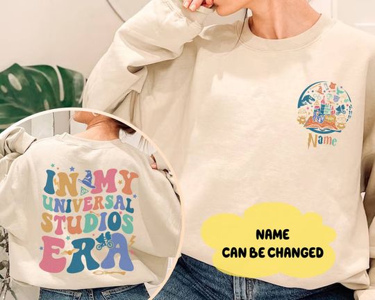 Personalized In my Universal Studios era Sweatshirt, Custom name Universal studios Family trip Tee Family vacation shirt, Universal tee