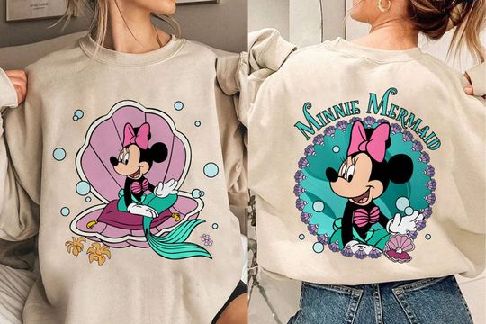 Minnie The Little Mermaid Sweatshirt| Minnie Mouse Tee | Minnie Birthday Shirt | Princess Mermaid Shirt | Disneyland Trip Shirt