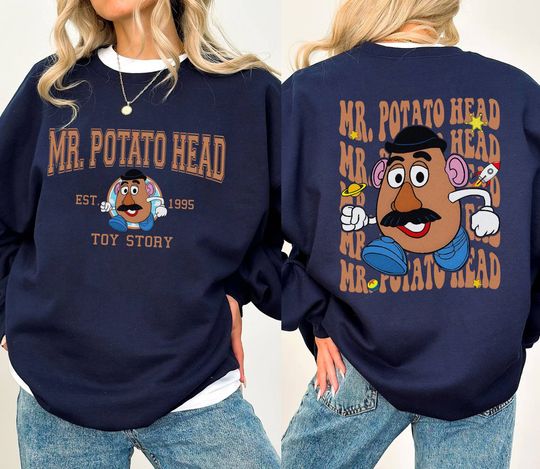 Toy Story Pixar Characters Groups 2 Sided Sweatshirt| Toy Story Mr Potato Head Shirt | Disneyland Shirt | Family Vacation Shirt