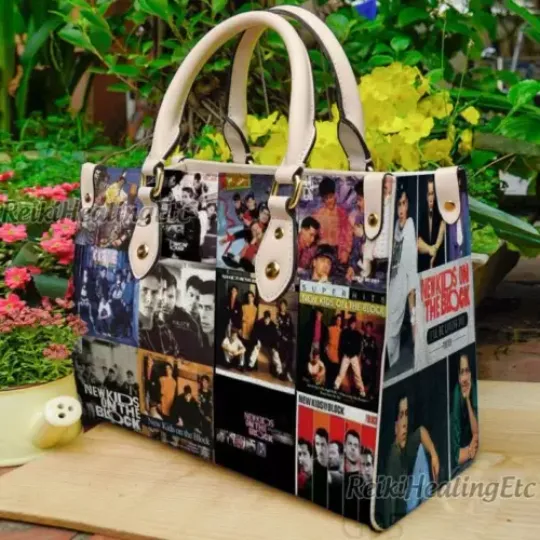 Discover NK on The Block Leather Handbag, NKOT Block Shoulder Bag, Gift for Her, Gift for Fans, Women's Accessories, Music Merch, Music Bag