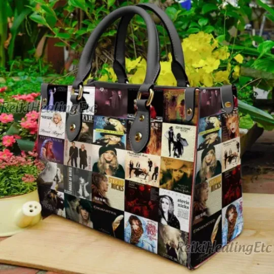 Stevie Nicks Vintage Leather Handbag, Steve Nicks Shoulder Bag, Gift for Her, Gift for Fans, Women's Accessories, Music Merch, Music Bag