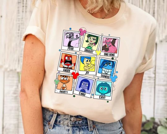 Inside Out It's Okay To Feel All The Feels Shirt, Inside Out Characters Shirts, nside Out 2 Shirt, Inside Out Group Matching, Inside Out
