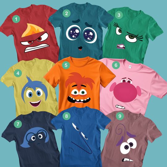 Inside Out 2 Shirt, Inside Out Characters Tshirt, Inside Out Group Matching, Inside Out 2 Family Party, Halloween Matching Costume .