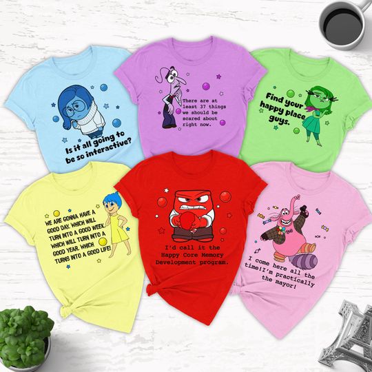 Inside Movie The World Shirt, Funny Quote Matching Group Shirt, Emotional Mental Health Character Birthday Tee, Holliday Trip
