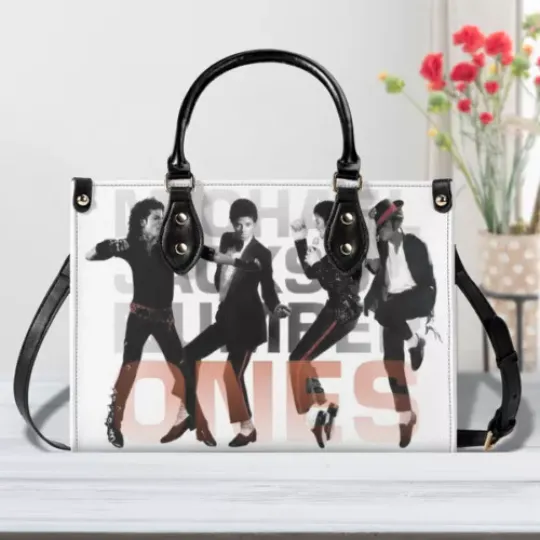 Michael Jackson Women Leather Handbag, Travel handbag, Gift for fan, Shoulder Bag, Crossbody Bag, Shopping Bag, Top Handle Bag, Gift For Fan