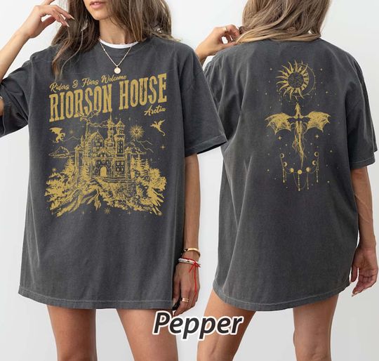 Xaden Riorson House Tee, Iron Flame Shirt, Fourth Wing Merch, Violet Sorrengail Silver One Basgiath War College Dragon Rider Bookish Gift