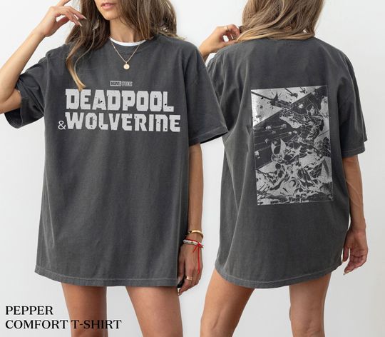 Deadpool and Wolverine Comfort Colors Shirt, Deadpool Love You Men's T-Shirt, Funny Movie Themed Novelty Tee, Marvel Couple Tee,MCU Fan Gift