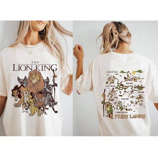 Disney Lion King Mufasa Simba Pride Lands Map Shirt, Animal Kingdom Shirt, Disney Hakuna Matata Shirt, Disney Family Shirt, DisneyWorld Trip