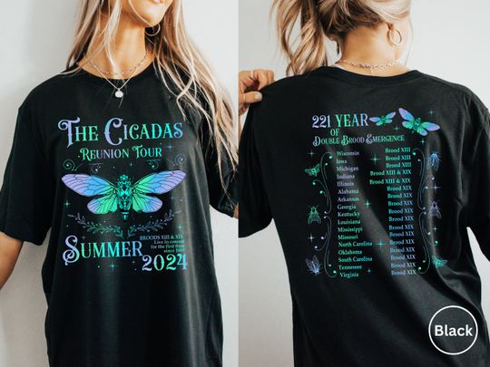 Cicada Reunion Tour 2024 Shirt Bug Lover Gift, Insect Tee, Entomologist Gift, Funny Shirt, Nature Lover Gift