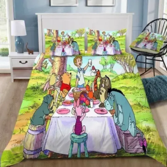 Disney Winnie The Pooh Bedding Set Quilt Duvet Cover Set Full Bedding Bed Linen King