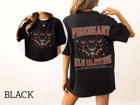 Aelin Galathynius Shirt, Fireheart Terrasen Licensed Throne Of Glass Merch, SJM Universe, Rowan Whitethorn Kingsflame The Thirteen Gift