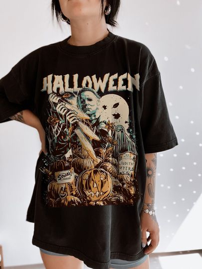 Vintage Michael Myers Halloween Shirt Comfort Colors Halloween Film Shirt Classic Horror Movie Shirt 13th Of June Michael Myers Tee