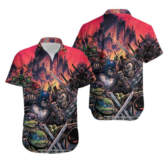 Batman Teenage Ninja Mutant Turtles Universal Hawaiian Shirt