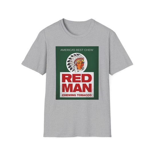 Red Man Tobacco chew T-Shirt | Cotton Short Sleeve T shirt | Unisex Softstyle | Summer Casual Shirt