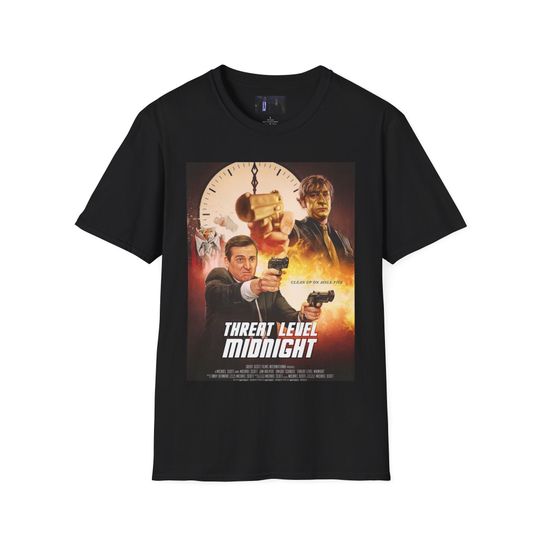 Threat Level Midnight The Office Michael screen play T-Shirt | Cotton Short Sleeve T shirt | Unisex Softstyle | Summer Casual Shirt