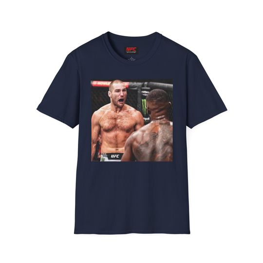 Sean Strickland, talking to Israel Adesanya UFC 293 T-Shirt | Cotton Short Sleeve T shirt | Unisex Softstyle | Summer Casual Shirt