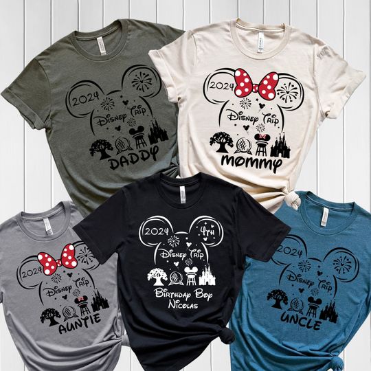 Custom Disney Trip 2024, Disney 2024 shirt, Disney Family Vacation Shirts, Disney Family Matching Shirt, Disney Birthday Shirt, Epcot Shirts