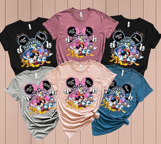 Disney Epcot 2024 Shirt, Custom Name Disney Epcot Shirt, Disney Trip Family Shirt, Disney Epcot  Matching Shirt, Epcot Disneyworld Shirts