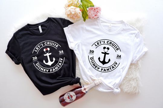 Custom Disney Cruise Shirt,Let's Cruise 2024 Disney Fantasy Shirt,Matching Disney Cruise Shirt, Disney Cruise Tee,Disney Cruise Vacation Tee