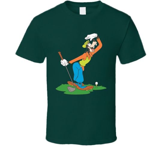 Goofy Golfing Cartoon Fun T-Shirt | Cotton Short Sleeve T shirt | Unisex Softstyle | Summer Casual Shirt