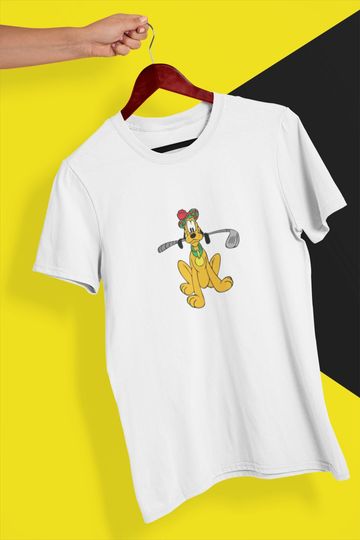 Pluto Dog Mickey Golf Tournament Sport Club Swing Disney Gift Unisex T-Shirt | Cotton Short Sleeve T shirt | Unisex Softstyle | Summer Casual Shirt