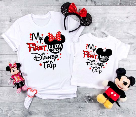 My First Disney Trip Shirts, Disney Shirt 2023, 2024 First Disney Trip Shirt, Disney Family Shirts, Disney Outfit, Custom Disney Shirts