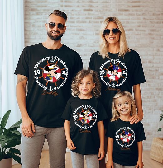 Disney Cousin Crew Shirts, Disney Cousin T-shirt with custom name, Disney Vacation 2024, Disney Cruise Family Shirts, Disney Kids Shirts