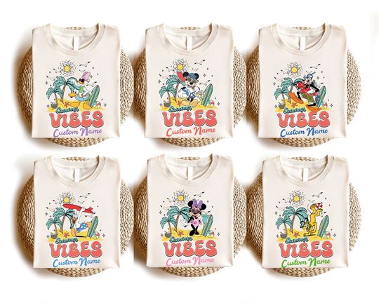 Mickey Friends Summer Matching Shirt, Custom Disney Summer Vibes Shirt, Disneyland Vacation Tee, Summer Break 2024 Shirt, Disney Family Trip