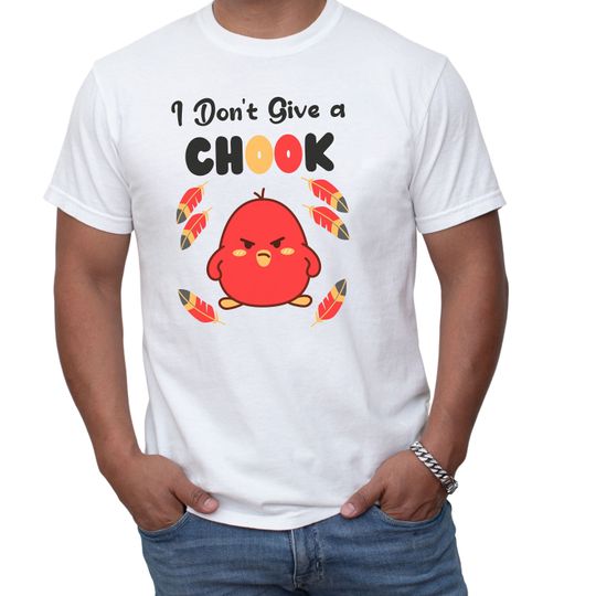 Funny Australian or Kiwi Chicken T-shirt, I don't give a Dam cotton tee, Graphic Tshirt for men, women, Unisex, Trending Gifts