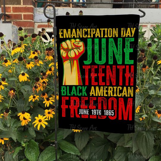 Juneteenth Black American Freedom Flag, June 19th Emancipation Day Flag, Black Power Flag, Liberation Flag, Emancipation Pride Garden Flag